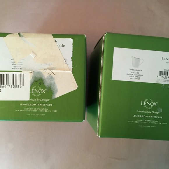 kate spade york avenue sugar bowl container AND creamer nwt - Picture 5 of 14